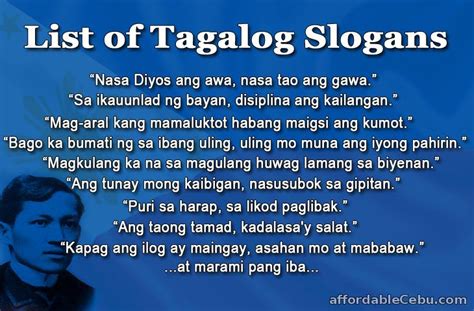 tagline for campaign tagalog